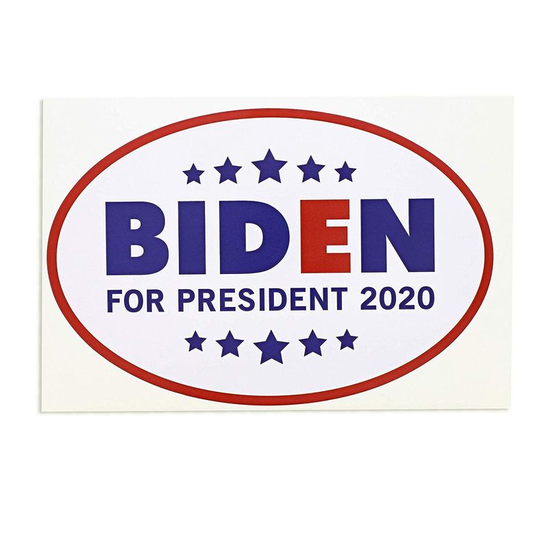 Juvale Biden for President 2020 Bumper Sticker (12 Pack), 6 x 4 Inches