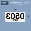 Juvale Live Sale Reverse Number Stickers, Consecutive 501-1000 (500 Count)