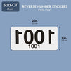 Juvale Live Sale Reverse Number Stickers, Consecutive 1001-1500 (500 Count)