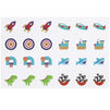 Juvale Toilet Training Sticker for Boys (2 Sheets, 48 Stickers, 8 Designs)