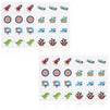 Juvale Toilet Training Sticker for Boys (2 Sheets, 48 Stickers, 8 Designs)