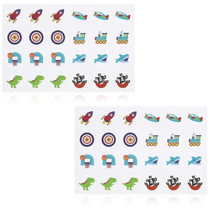 Juvale Toilet Training Sticker for Boys (2 Sheets, 48 Stickers, 8 Designs)