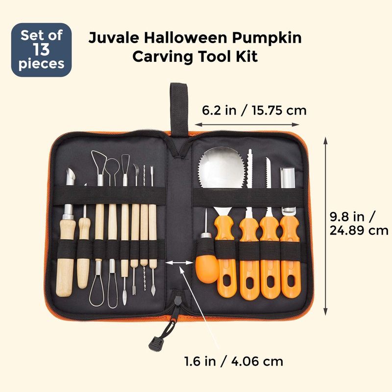 Juvale Halloween Pumpkin Carving Tool Kit (13 Pieces)