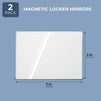 Juvale Magnetic Locker Mirror (2 Pack) 5 x 7 Inches