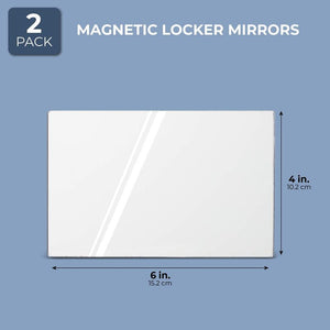 Juvale Magnetic Locker Mirror (2 Pack) 4 x 6 Inches