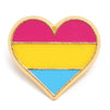 Pansexual Pride Pins, Striped Heart Enamel Pin Set (12 Pack)