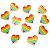 Rainbow Heart Pins, Love is Love LGBTQ Pride Enamel Pin Set (0.9 In, 12 Pack)