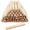 Juvale Wooden Traditional Clothespins (4.3 x 0.5 in, 50 Pack)