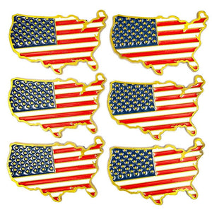 Juvale American Flag Magnets for Fridge – Pack of 6, 3 x 1.5 Inches