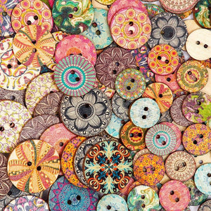 Juvale Wood Buttons for Crafts (2 Hole, 450 Pack)