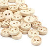 Handmade with Love Round Wooden Buttons (2-Hole, 450 Pack)