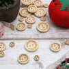 Handmade with Love Round Wooden Buttons (2-Hole, 450 Pack)