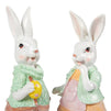 Easter Bunny Figurines, Farmhouse Decor for Home and Garden (2 in, 2 Set)