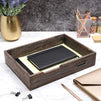 Rustic Wood Stackable Paper Tray (13.6 x 9.75 Inches)