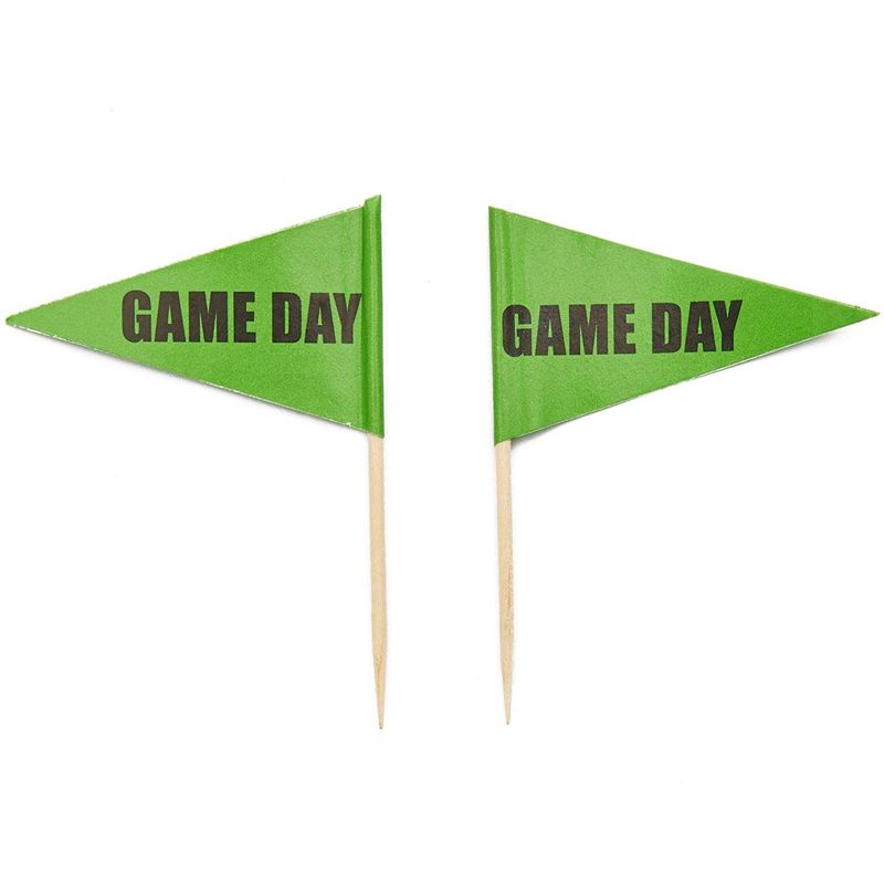 Sports Party Toothpicks for Appetizers (Green, 200 Pack)