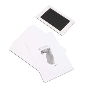 Black and Blue Ink Pads and Cards, Baby Handprint and Footprint Kit (14 Pieces)