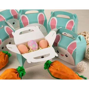 Easter Bunny Treat Boxes, Party Favors and Gifts (6.2 x 3.6 x 6.1 In, 24 Pack)