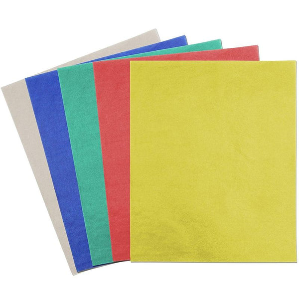 Carbon Paper for Tracing on Fabric, Wood, and Canvas (5 Colors, 9 x 11 in, 50 Sheets)