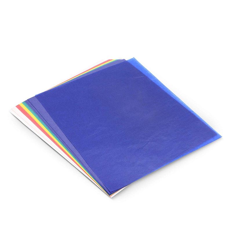 Carbon Paper for Tracing on Fabric, Wood, and Canvas (5 Colors, 9 x 11 in, 50 Sheets)