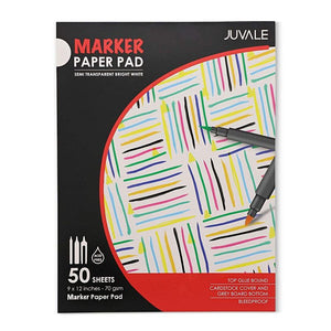 Drawing Paper Pad for Markers, Semi-Transparent White (9 x 12 In, 50 Sheets)