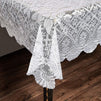 Lace Tablecloth with Floral Patterns for Weddings and Dining Tables (White, 60 x 84 Inches)