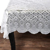 Lace Tablecloth with Floral Patterns for Weddings and Dining Tables (White, 60 x 84 Inches)