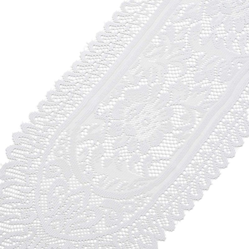 Juvale Lace Table Cloth Runner for Dinners and Parties (13 x 72 in, White)