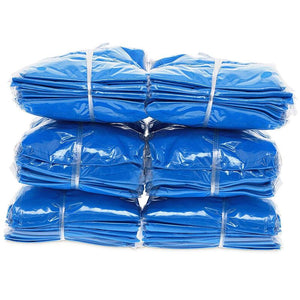 Disposable Waterproof Shoe Covers for Rain (18.5 x 14 in, Blue, Plastic, 60 Pack)