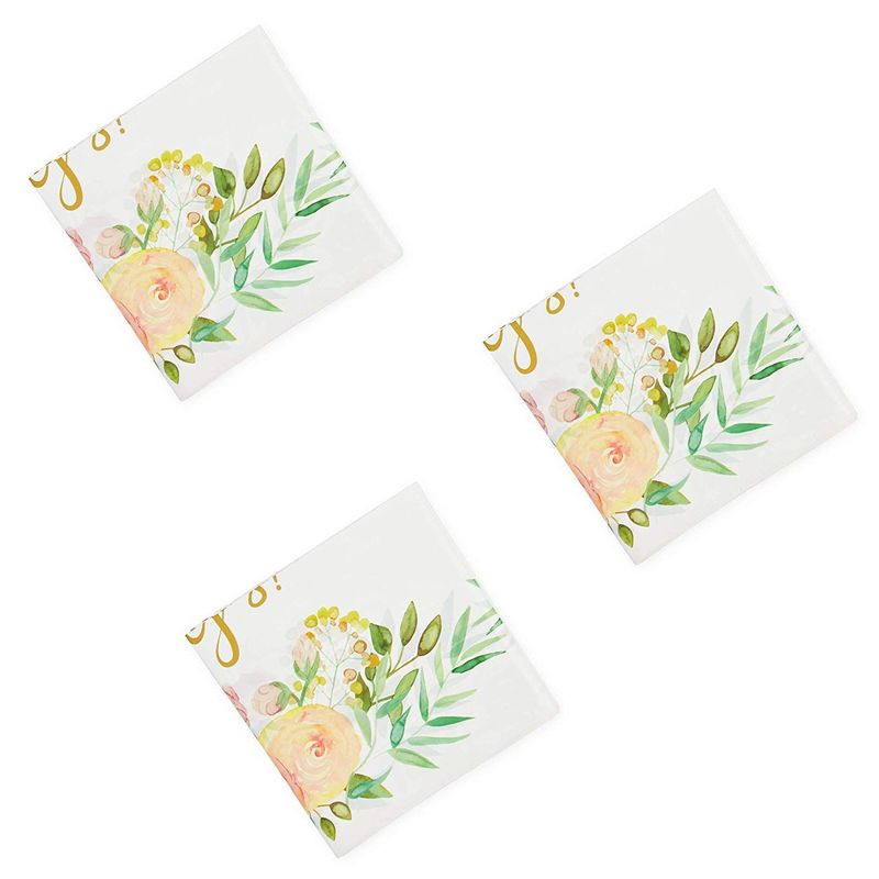 She Said Yes Table Covers for Bridal Showers (54 x 108 in., 3 Pack)
