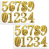 Self-Adhesive House Number Stickers (Gold, 2 Pack)