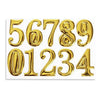 Self-Adhesive House Number Stickers (Gold, 2 Pack)