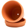 Terra Cotta Pots with Saucer (3 in, 9 Pack)