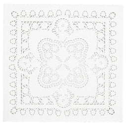 Juvale Square Paper Doilies (8 inch, White, 200 Pack)