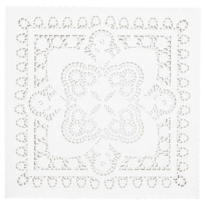 Juvale Square Paper Doilies (8 inch, White, 200 Pack)
