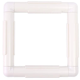 Plastic Snap Frame for Embroidery and DIY Crafts (White, 17x17 Inches)
