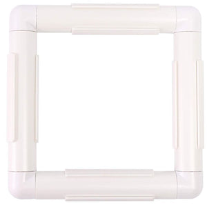 Plastic Snap Frame for Embroidery and DIY Crafts (White, 17x17 Inches)