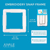 Plastic Snap Frame for Embroidery and DIY Crafts (White, 17x17 Inches)