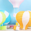 Juvale Hot Air Balloon Paper Lanterns for Birthday Party Decoration (10 x 14 in, 6 Pack)