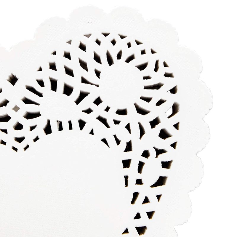 Paper Lace Doilies, Heart Shaped Table Top Decor for Valentines Decoration (6 x 6 in, 500 Pack)