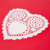 Paper Lace Doilies, Heart Shaped Table Top Decor for Valentines Decoration (6 x 6 in, 500 Pack)