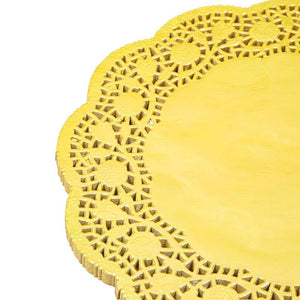 Lace Paper Doilies, Round (Metallic Gold, 10 In, 100 Pack)
