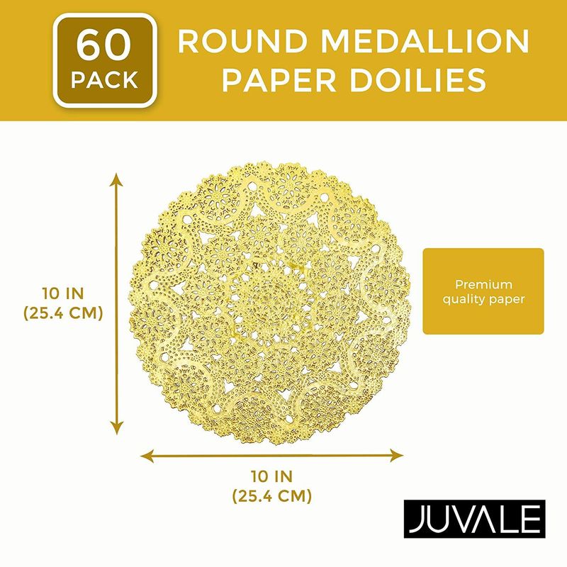 Prima® 4 Round Gold Paper Doilies