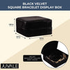 Juvale Square Jewelry Display and Gift Box (2.8 x 4 in, Black, Velvet)