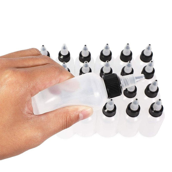 Boston Round Bottles with Twist Caps (2 oz, 24 Pack)
