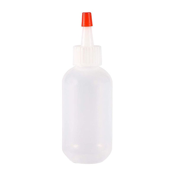 Juvale Boston Round Squeeze Bottles with Red Caps (2 oz, White, 24 Pack)