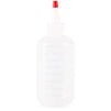 Boston Round Squeeze Bottles with Red Caps (8 oz, White, 12 Pack)