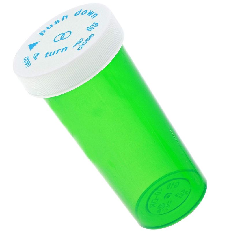 Juvale 30 Pack Empty Pill Bottles with Pop Top Caps, 19 DRAM Prescription Medicine Containers (Blue)