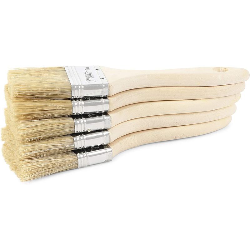 Juvale 50-Pack Chip Paint Brush Set Bulk for Paint Stains Varnishes Glues Gesso House Painting 1 in