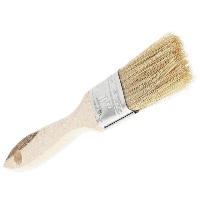 Juvale 50 Pack Wooden Chip Brushes, 1 Inch Paint Brush Set For Paint,  Stains, Varnishes, Glues, And Gesso, Nylon Fur Brush, Wooden Handle, 7 X 1  In : Target