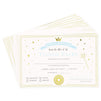 Tooth Fairy Paper Certificate with Gold Foil for Kids (4 x 6 in, Ivory, 32 Pack)
